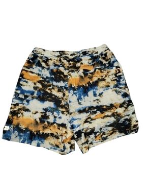 All In Motion Swim Trunks Blue & Orange Abstract Print Lined Size Small